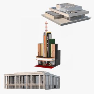 3D Theater Buildings Collection model