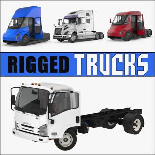 3D Rigged Trucks 3D Models Collection 3