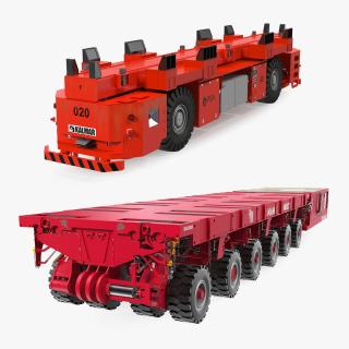 3D Self Propelled Modular Transporters Rigged 3D Models Collection model