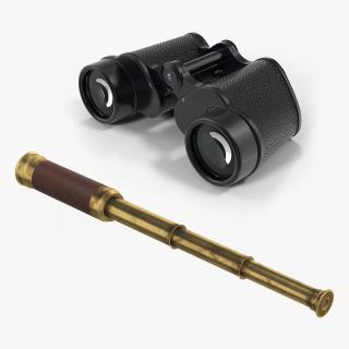 Binoculars and Telescope Spyglass 3D Models Collection 3D model