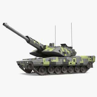 3D Rheinmetall Panther KF51 Dusted Rigged model