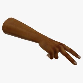 3D Hand of African Male Victory Sign Pose model