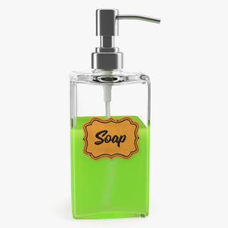 3D model Soap Dispenser with Stainless Metal Pump