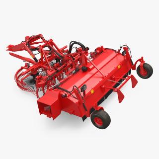 Sugar Beet Harvester Tool Details Red Rigged 3D model