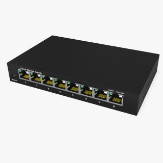 3D Gigabit Network Switch Black model