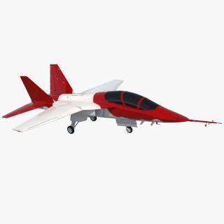 3D Military Trainer Aircraft Simple Interior