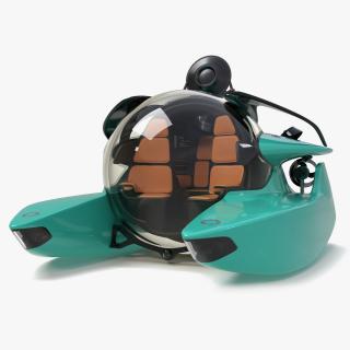 3D model Luxurious Personal Submarine Rigged