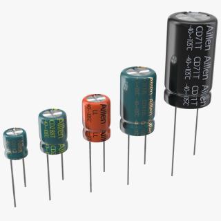 Aillen Aluminum Electrolytic Capacitor Set 3D