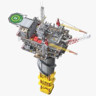 Shell Perdido Oil Platform Rigged for Modo 3D