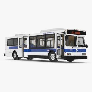 3D City Transit Bus MTA Q53 Rigged