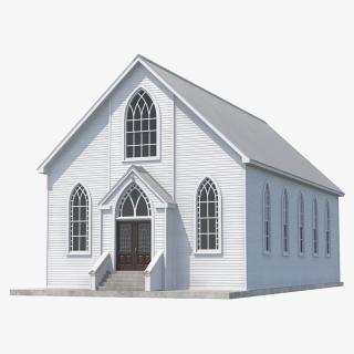 3D Wooden White Painted House