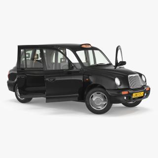 London Black Cab TX1 Rigged 3D