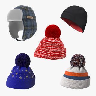 Winter Hats Collection 2 3D model