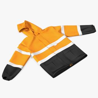 High Visibility Safety Rain Jacket 3D model