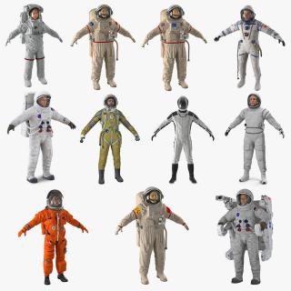 3D Astronauts 3D Models Collection 6 model