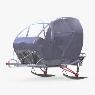 Snowmobile Sleigh 3D