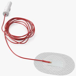 3D Rolled Red Wire with Surface Electrode model