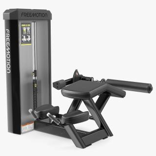 3D Black Prone Leg Curl Trainer model