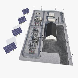 Solar Power Station 3D model