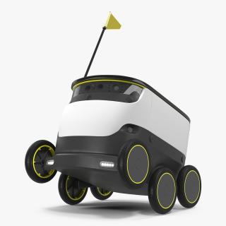 Self-Driving Robot Delivery Rigged 3D model
