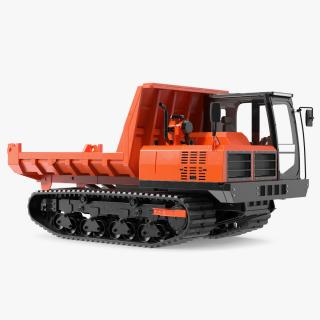 Dump Truck Carrier Orange New 3D model