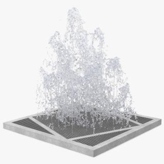 3D model Dry Deck Fountains Square