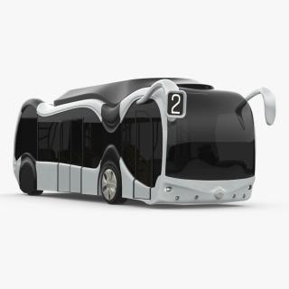 Futuristic Electric Bus Concept White 3D