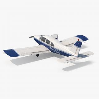 3D Light Aircraft Piper PA-28-161 Cherokee Rigged