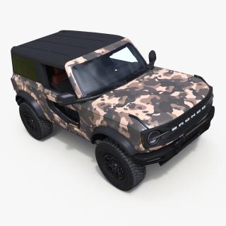 3D model 4X4 Ford Bronco Two Door Camouflage