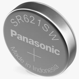 Button Cell Battery Panasonic SR621SW 3D