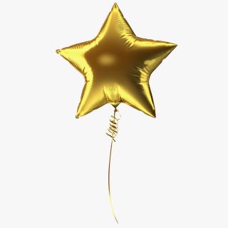 Gold Star Foil Balloon 3D