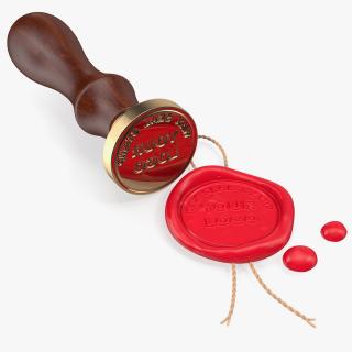 3D Wax Seal Stamp Monogram model