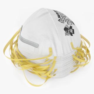 3D N95 3M 8210 Respirator Mask Stack model