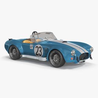 Shelby Cobra 1965 Blue Yellow 3D model