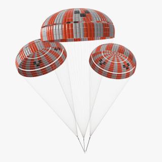 3D Capsule Triple Parachute Orange