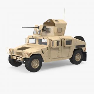 3D model Humvee M1151 Enhanced Armament Carrier Desert