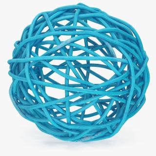 3D Rattan Twig Ball Blue