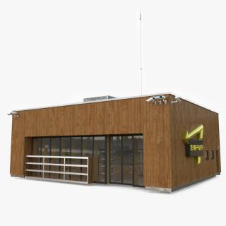 3D Small Burger Shop Building