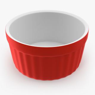 Melamine Dipping Bowl Round Sauce Red 3D