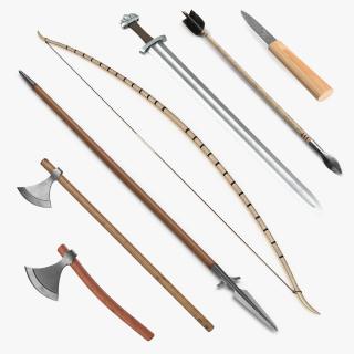 3D model Vikings Weapons Big Collection