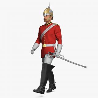 3D British Royal Lifeguard Walking Pose