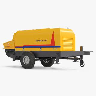 Portable Concrete Pump HBTS80 3D model