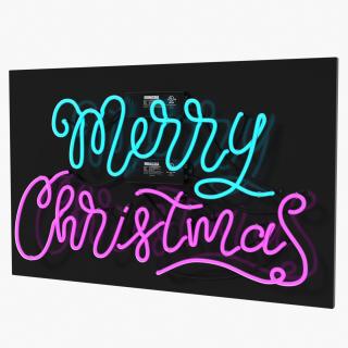 3D model Neon Sign Merry Christmas