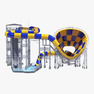 Abyss Funnel Water Slide 3D model