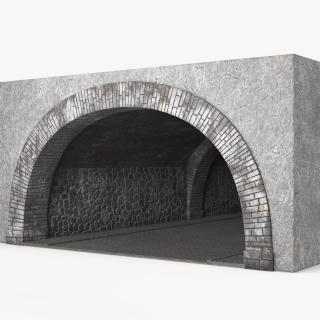 Town Road Stone Tunnel 3D