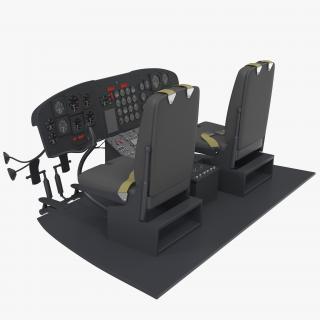 Heavy Helicopter Cockpit 3D model