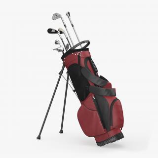 3D Golf Bag 2 with Clubs