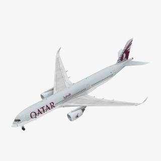 3D Airbus A350-900 Qatar