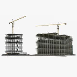 3D Building Constructions with Equipment Collection model