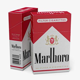 3D Cigarette Pack Marlboro model